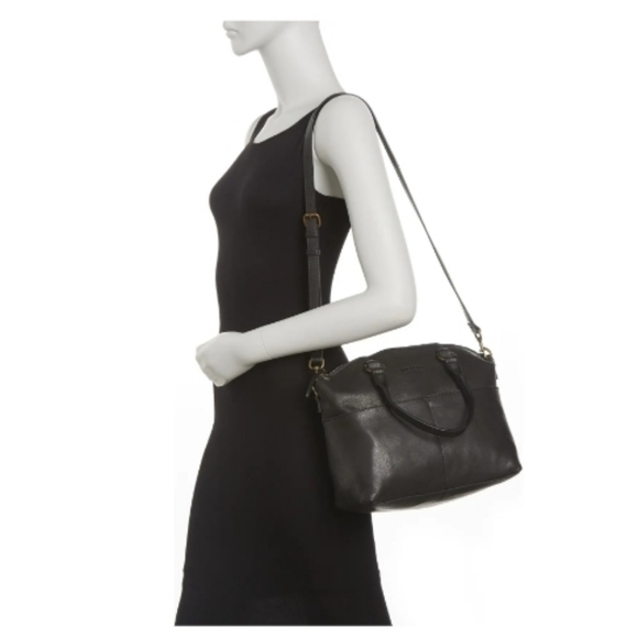 AMERICAN LEATHER CO. Black Carrie Dome Satchel - Picture 3 of 10